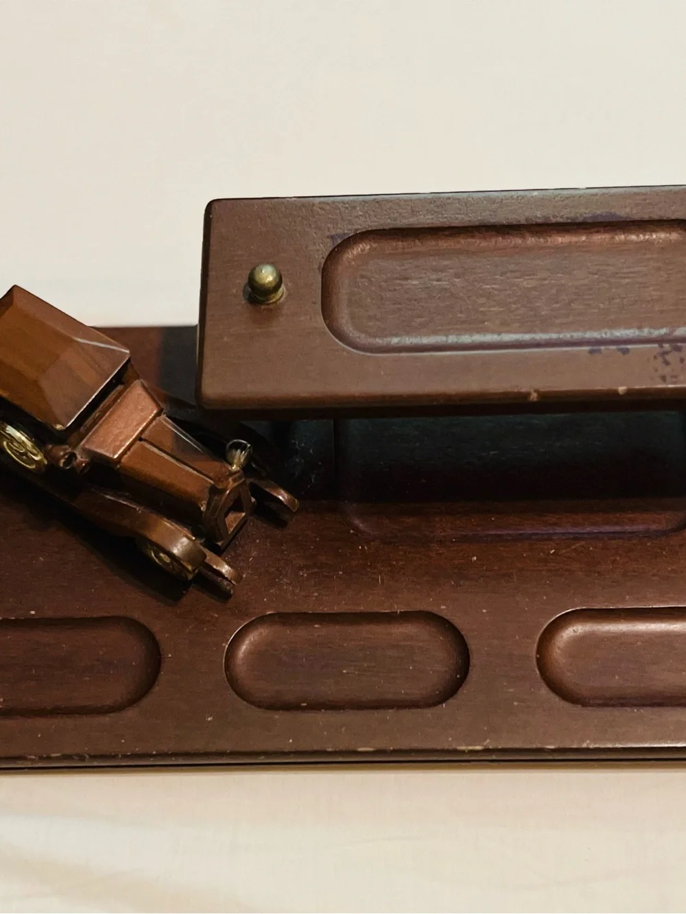 Vintage MCM Wooden Dresser Valet Car Desk Organizer Caddy